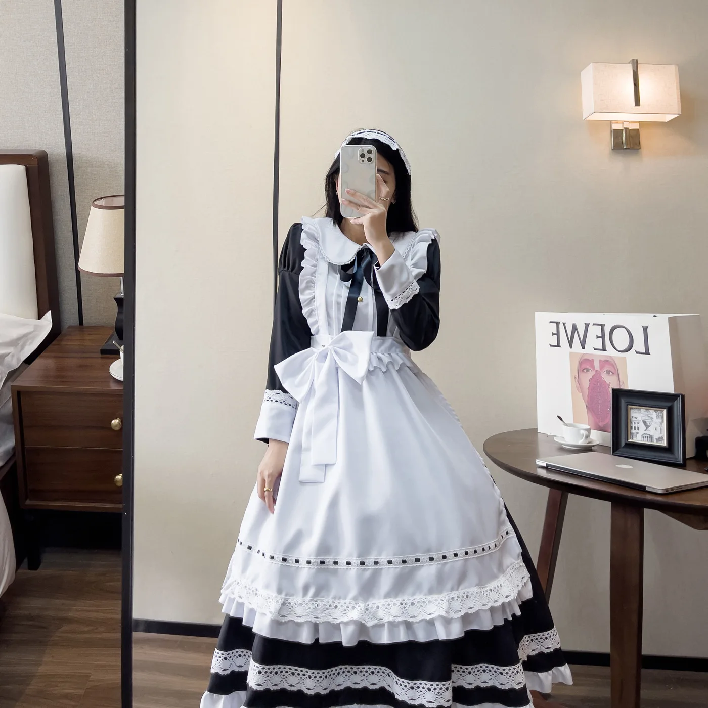

Traditional Maid Long Sleeve Maid Dress Fake Mother British Housekeeper Cosplay Japanese Uniform Cute Dress