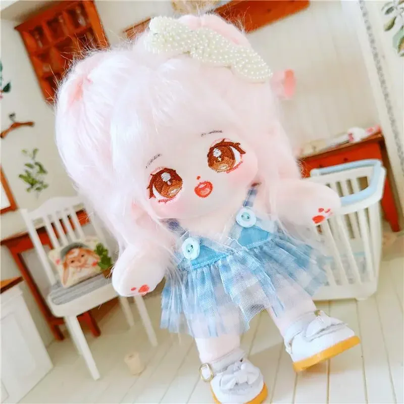 

20cm Cotton Baby Blue Cake Skirts Idol Star Dolls Cute Stuffed Plush Toys Cotton Baby Doll Plushies Toys Fans Collection