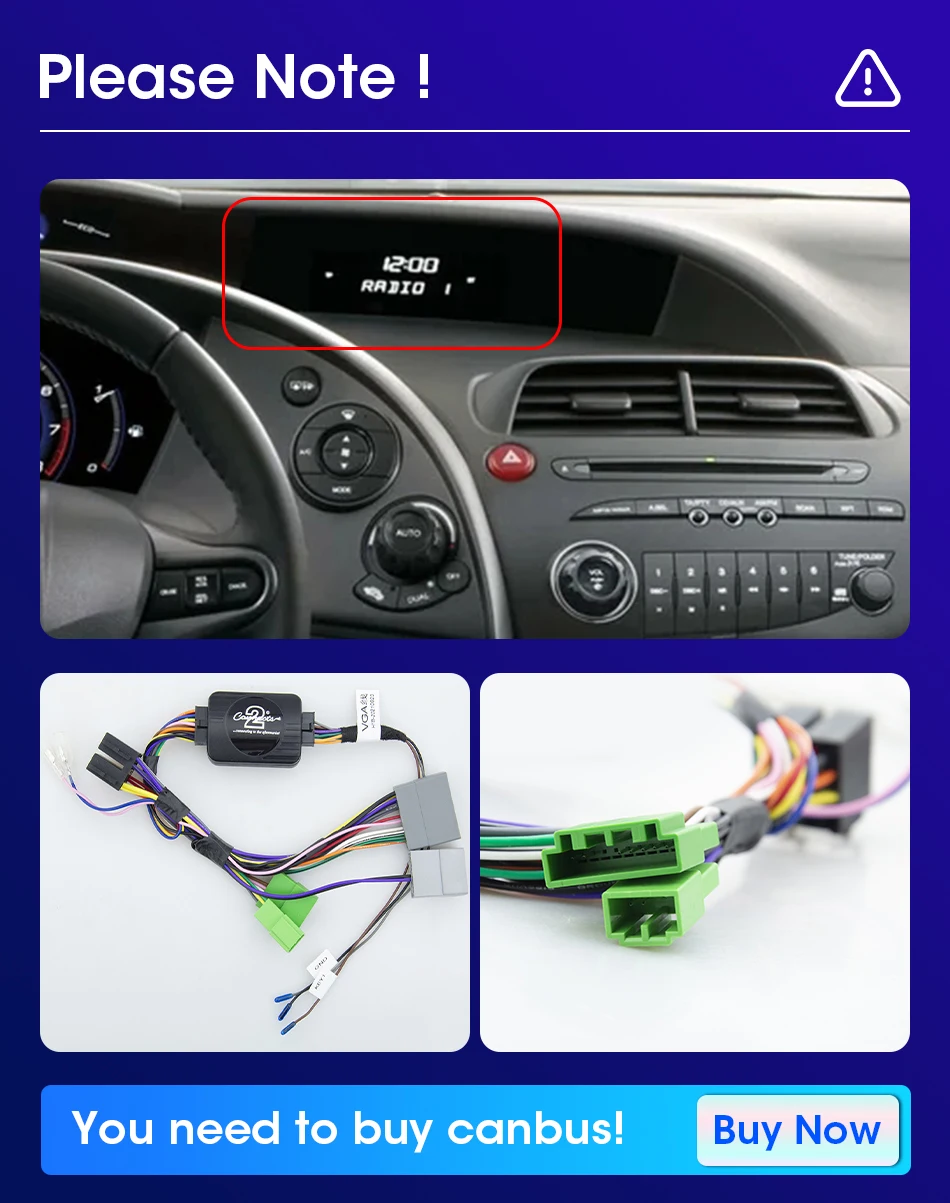 Android Radio Cables Wries For Honda Civic Hatchback 16pin Adapter cable 2006+ For Citroen Buick Peugeot ISO Power Cable 16 Pins