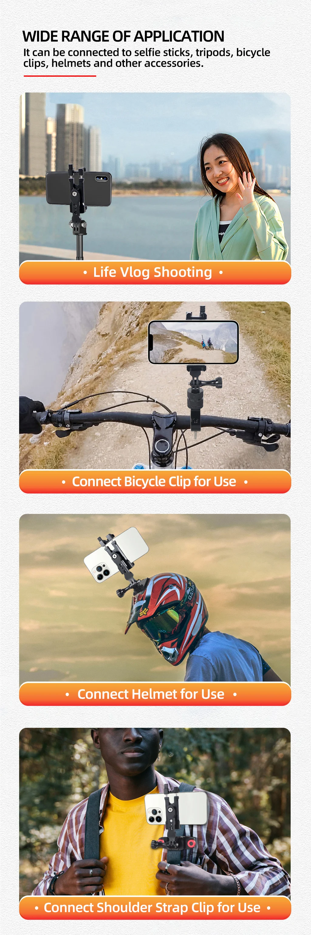 Universal-Handy-Stativ halterung Smartphone-Halter mit kaltem Schuh für horizontale vertikale Aufnahmen – Detail 38