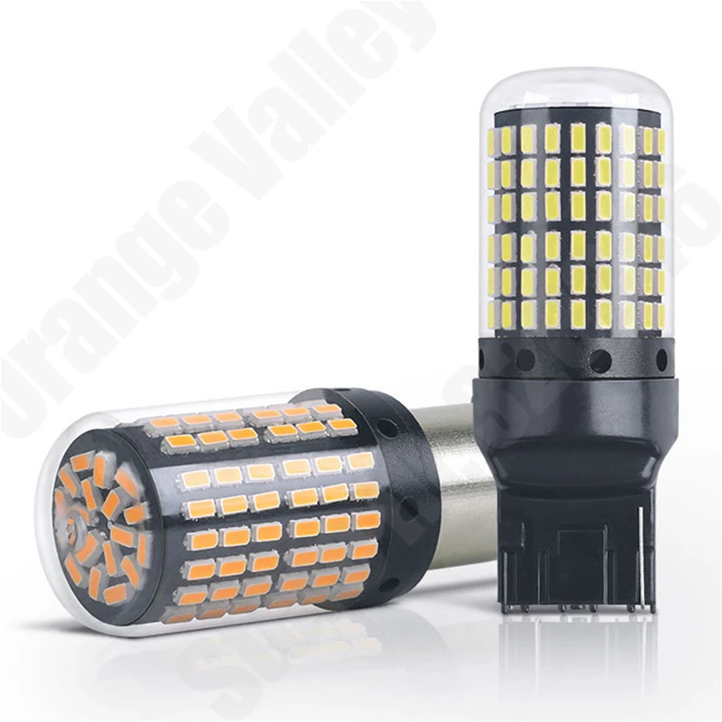 SMD �ڵ��� ���� ���̵� ǥ�õ�, ���� ���� ����, 3014 DC12V, BA15S P21W 1156 BAU15S T20 7440 144 LED, 50 ��