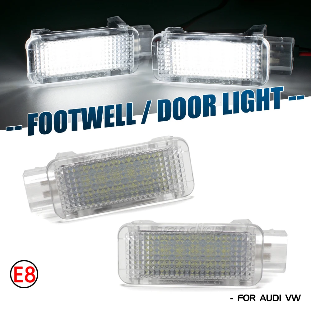 For Audi A1 A2 A3 A4 A5 A6 A7 A8 Q3 Q5 Q7 Tt For Porsche Vw Skoda Led Welcome Car Door Light Trunk Luggage Glove Box Footwell