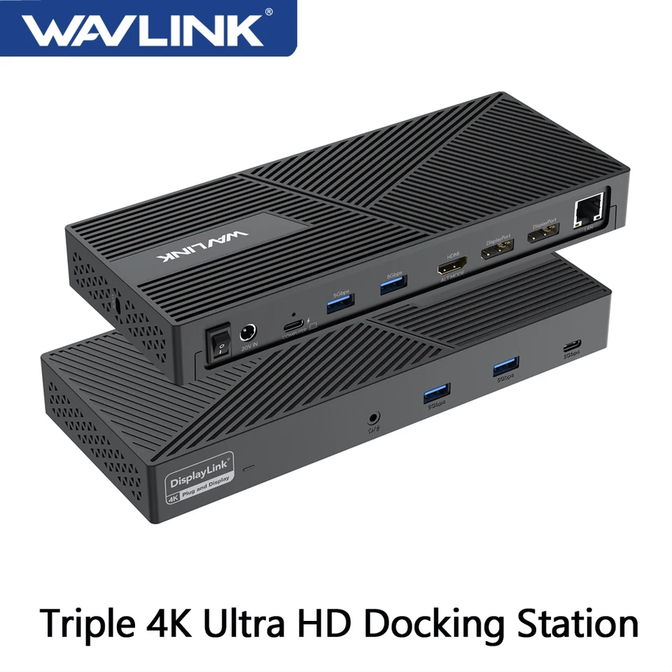 WAVLINK USB-C 4K トリプルディスプレイ ドッキングステーション Sdc06bddfd29044d7b8524afecb584