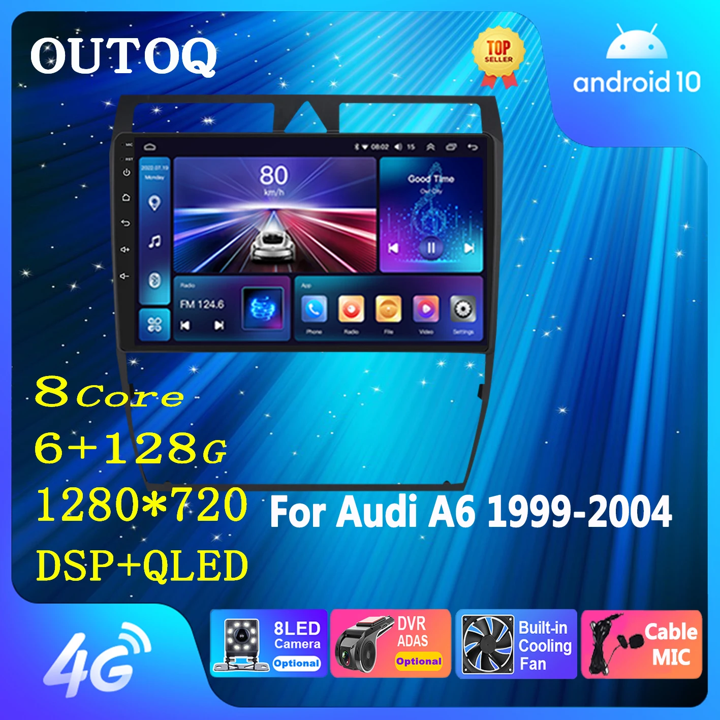 

Android Car Radio Multimedia for Audi A6 C5 1997-2004 S6 2 1999-2004 RS6 1 2002-2006 Player Auto Radio GPS Carplay 4G WiFi DSP