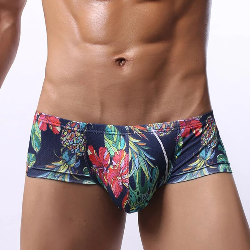 

Sexy U Pouch Boxershorts Bulge Man Panties Men Printed Boxers Lingerie Low Rise Male Underwear Soft Short Boxer Gays Underpants