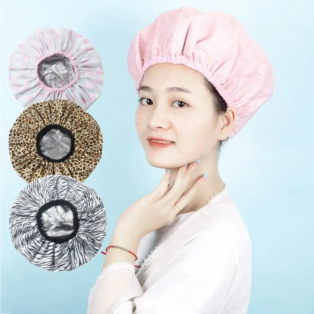

Tin Foil Hat Thickened Shower Cap Thermostatic Hair Mask Cap Smooth Hair Oil Baking Cap Steam Hair Mask Cap Hair Care