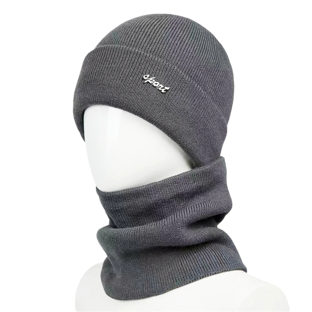 Hot Sale Men Women Winter Warm Suit Classic Plain Color Plush Fur Lined Winter Knit Hat Outdoor Basic Keep Warm Dandy Hat Cap