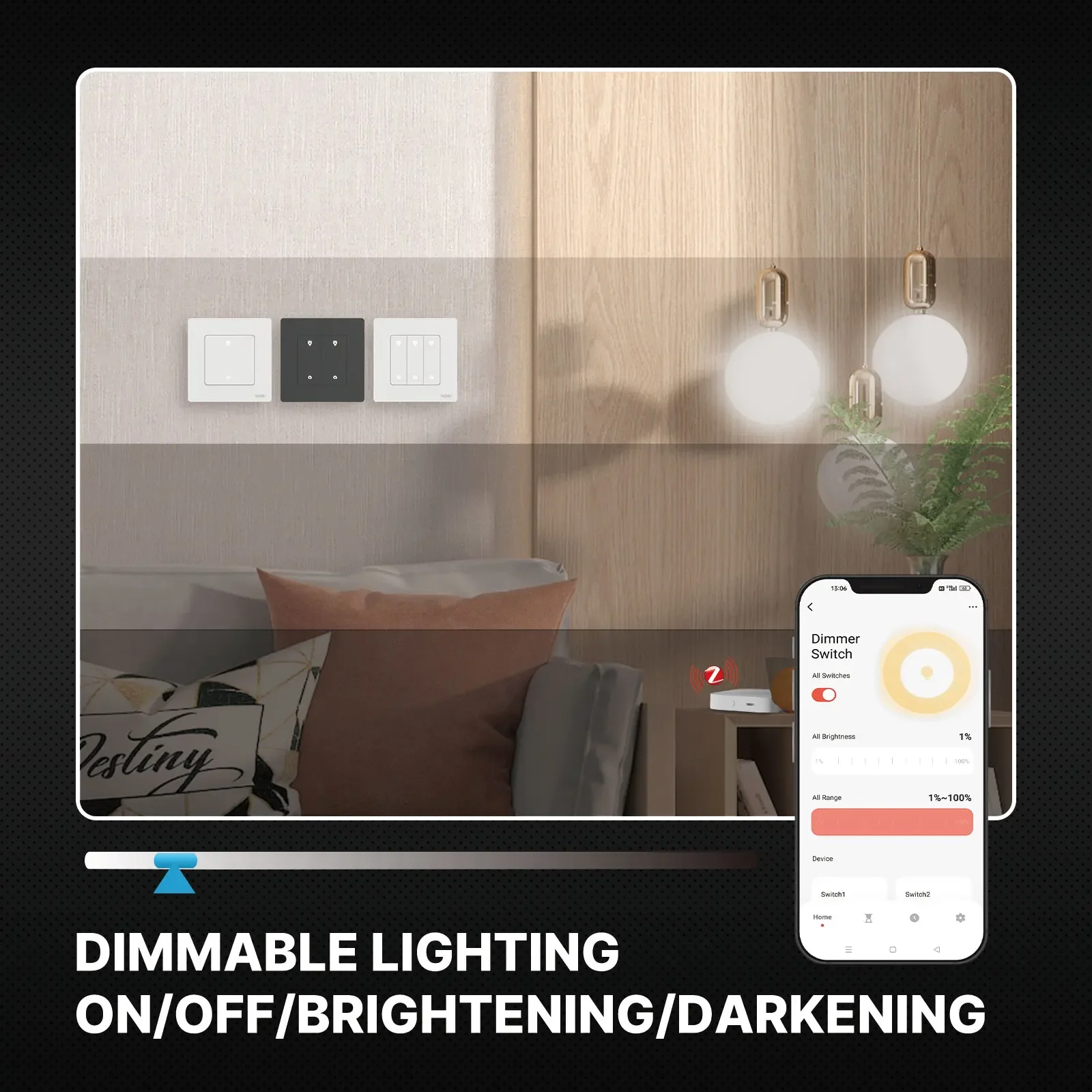 moes zigbee interruptor dimmer inteligente serie anel estrela 01