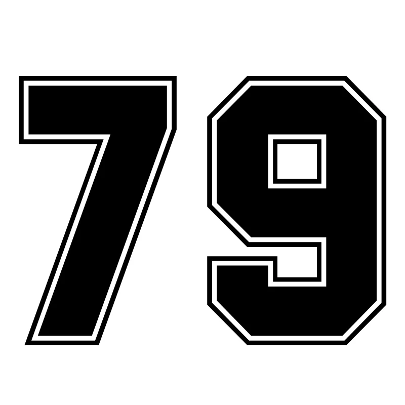 

Funny Vinyl Decal Number 79 Car Sticker Waterproof Auto Decors on Truck Bumper Rear Window