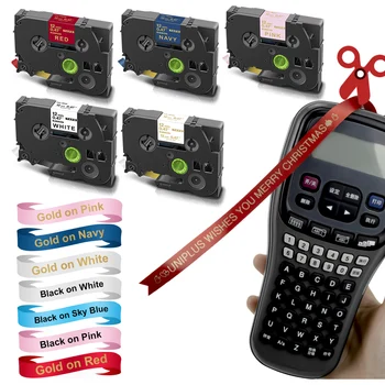 브라더 RE34 호환 새틴 리본 테이프 12/18mm, RN34, R234, r34, R231, PTH110 라벨 메이커, 생일 선물, 크리스마스 선물