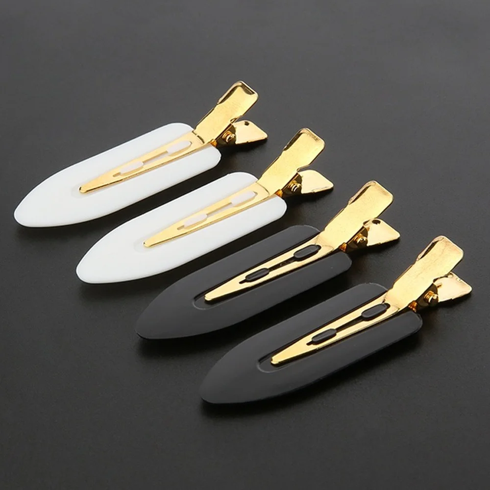 

Sdatter 4Pcs Professional Seamless Hair Clips No Bend Crease Hair Pins Makeup Hair Clip Hairpin Barrette Salon Hair Styling Acce