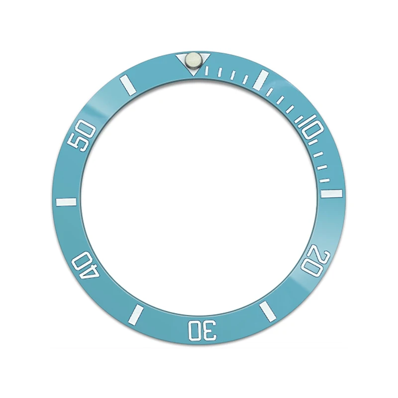 Blue Curved Ceramic Bezel Insert