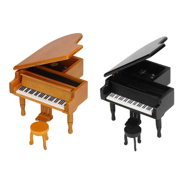 Caixa de Música de Piano de Madeira, Leste para Operar Elegante Caixa de  Música de Piano de Som Claro de Madeira Delicada para Aniversário de Natal  : : Brinquedos e Jogos