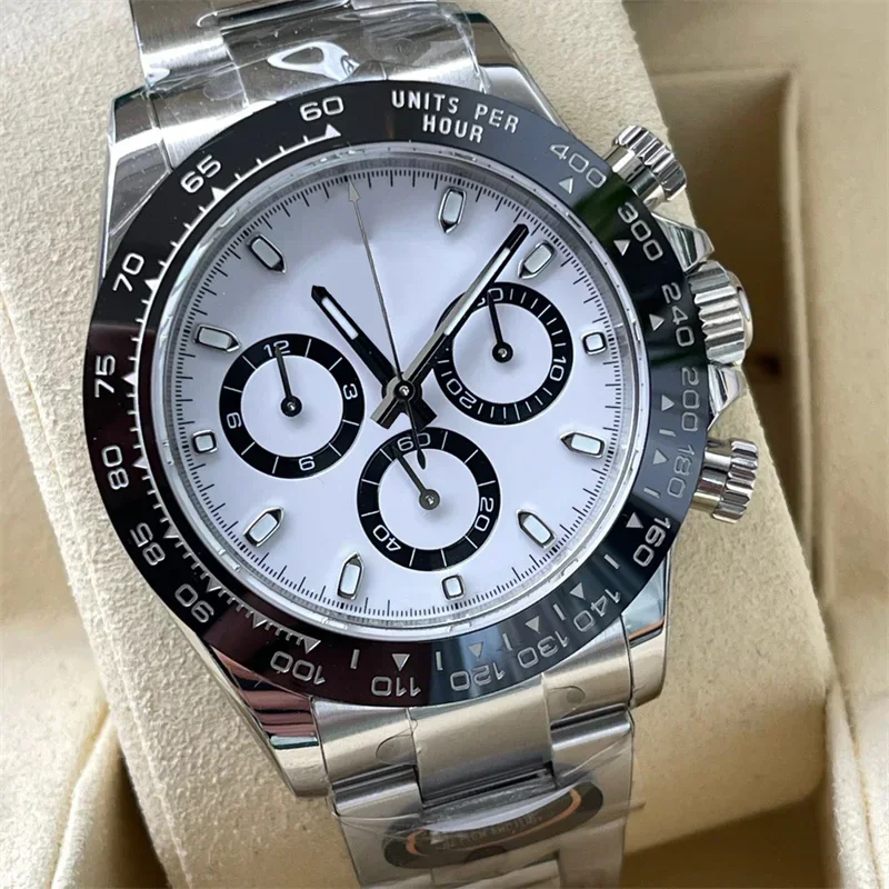 

Горячая распродажа Роскошные мужские часы из нержавеющей стали автоматические механические часы панда циферблат черный белый