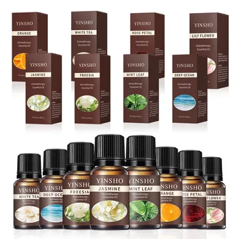 오일 용해성 아로마 테라피 에센셜 오일, 거실 침실 공기 청정 디퓨저, 석고 캔들, 특수 식물 향수, 10ml