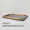 Leather Storage Disc Metal Decorative Tray Entrance Bedroom Decoration Home Living Room Organizer Desktop Storage Tray Ornaments 5