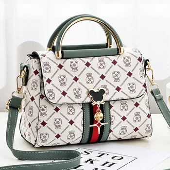 Nuova Borsa a Spalla da Donna, Borsa Tote di Lusso Firmata, Borsa a Mano da Donna in Pelle con Monogramma Stampato, Borsa a Tracolla Singola