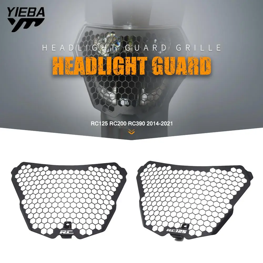 

For RC125 RC200 RC390 2014-2016 2017 2018 2019 2020 2021 RC 125/200/390 Front Headlight Headlamp Grille Guard Cover Protector