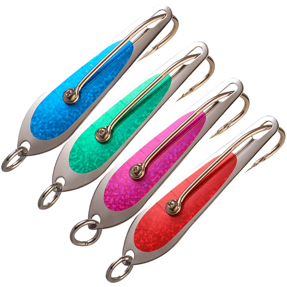 Portable Metal Spoon Spinner Sinking Bait Fishing Lure Small Hard Sequins  Spinner Spoon for Saltwater Carp Trout Bass Fishing