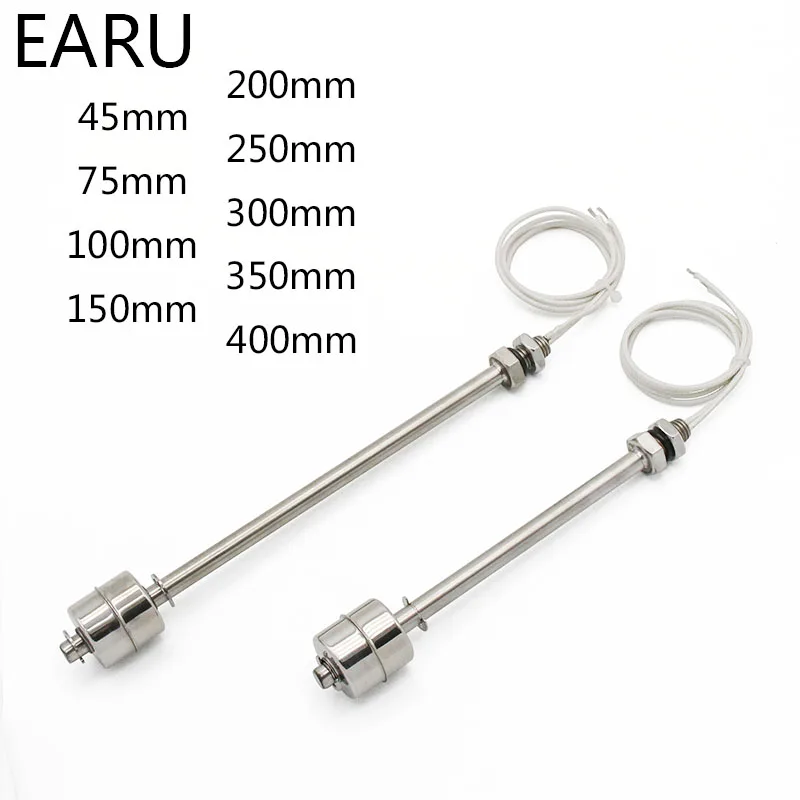 Float Switch High Temperature Resistant 304 Stainless Steel Liquid Water Tower Tank Level Automatic Level Control Sensor Switch