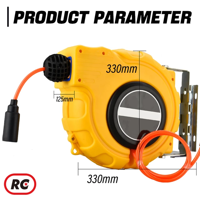 Retractable Air Hose Reel Wall Mount, Firm PU Gas Pipe, Air Compressor  Heavy Duty Steel Reel Auto Rewind 10*6.5mm (10M,15M,20M) - AliExpress