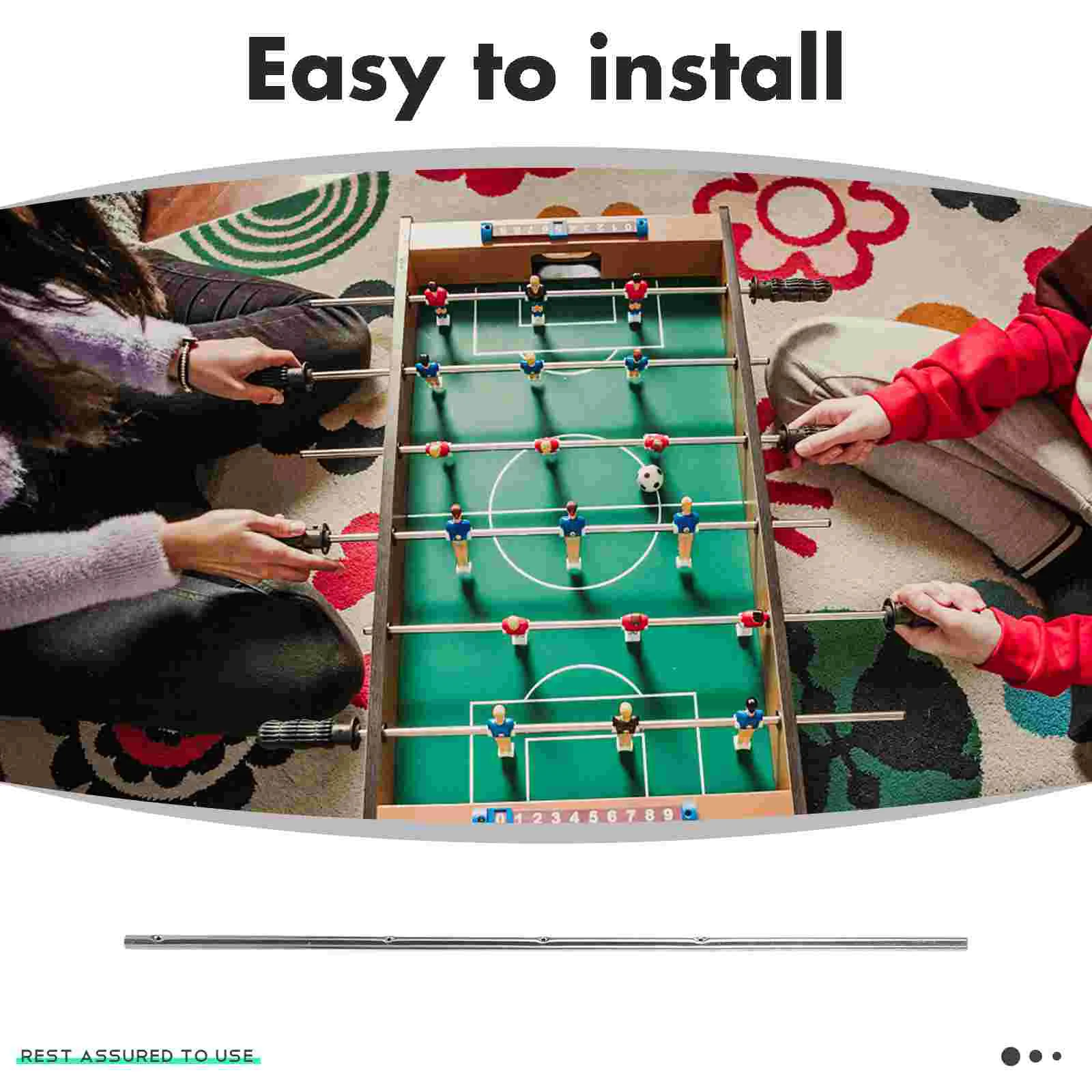 Foosball Pole 6mm Diameter 41 5cm Metal Rod for 0 48m Table Football Machine Child Adult Easy Install Disassemble Stable