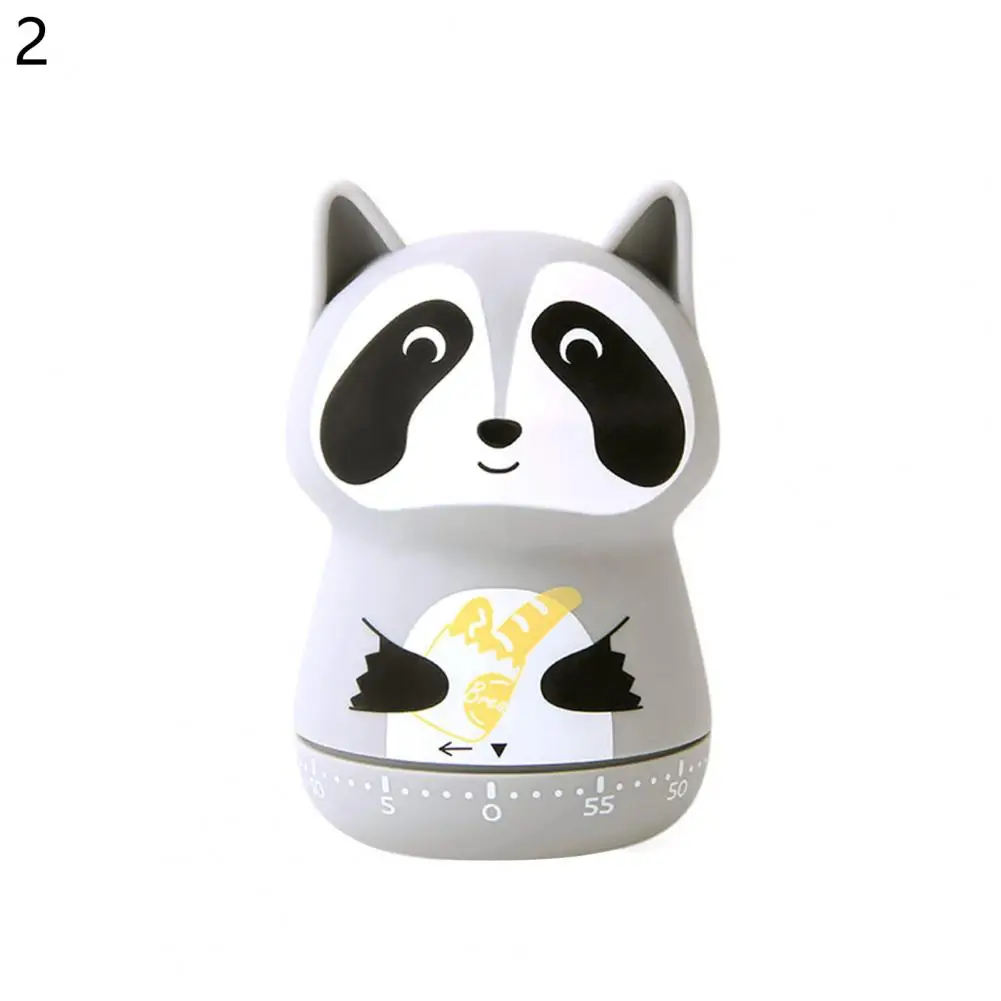 4 Styles Timer Cooking Alarm 360 Degree Rotating Loud Ring Plastic Cartoon Wind Up Animal Clock Timer Kitchen Accessories 