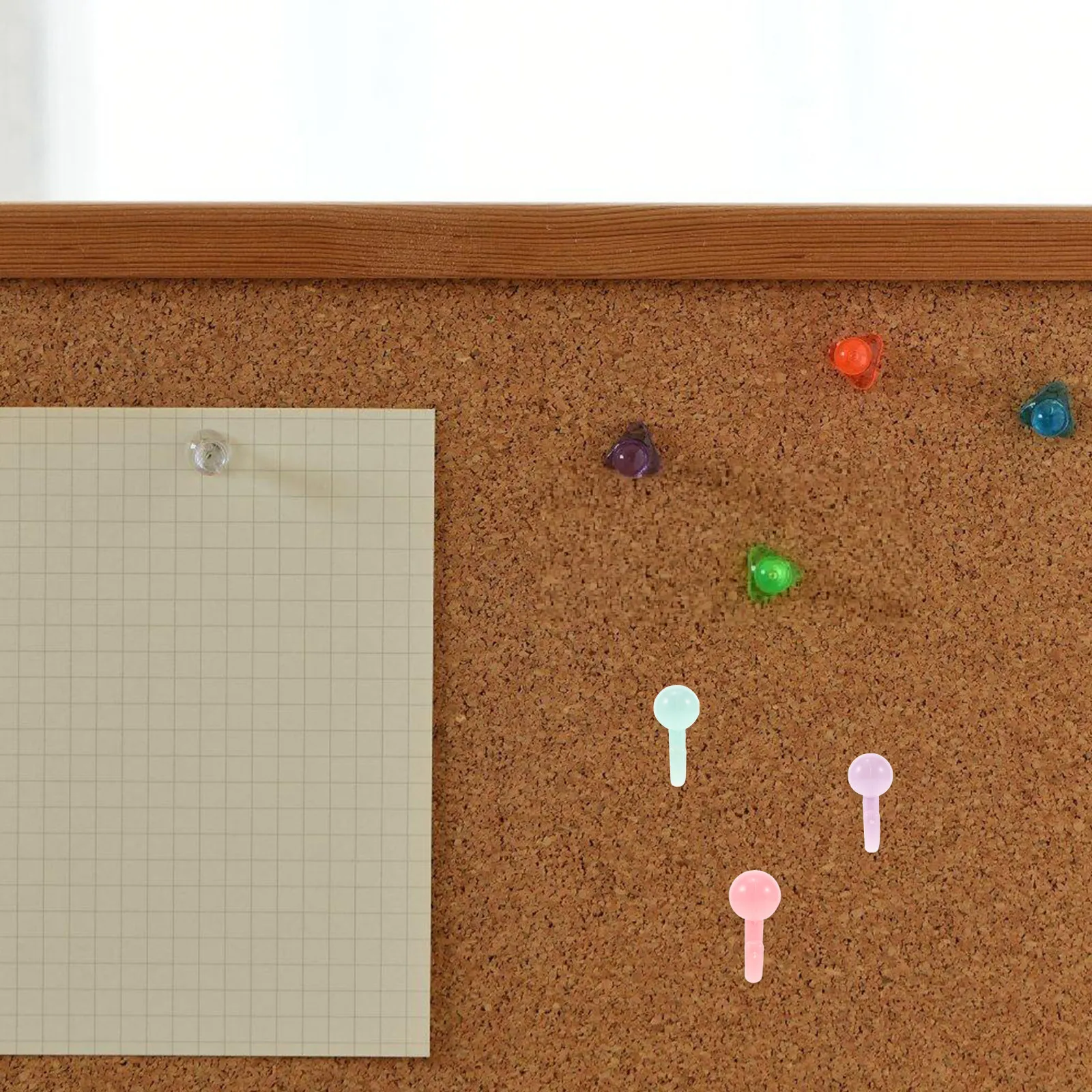 50Pcs 귀여운 마카롱 테마 후크 핀 코르크보드용 푸시 핀 후크 게시판 벽 그림 걸이 장 엄지 못