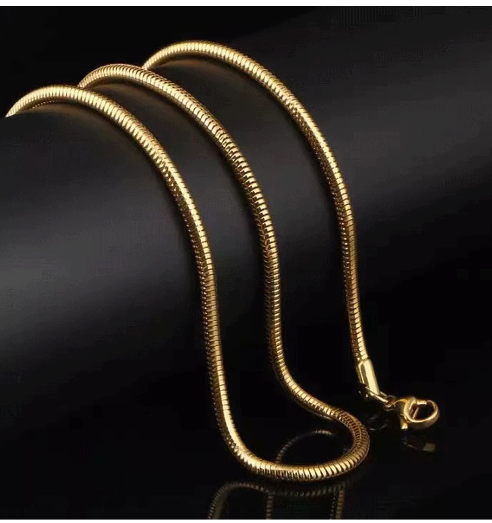Collana a catena snake da donna in acciaio inossidabile_voghion.com