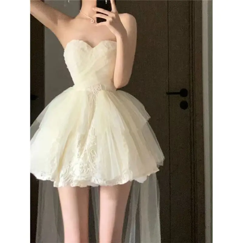 

Suspended Dress Princess Dress Waist Wrapped High Grade Birthday Girl Skirt Korea Japan