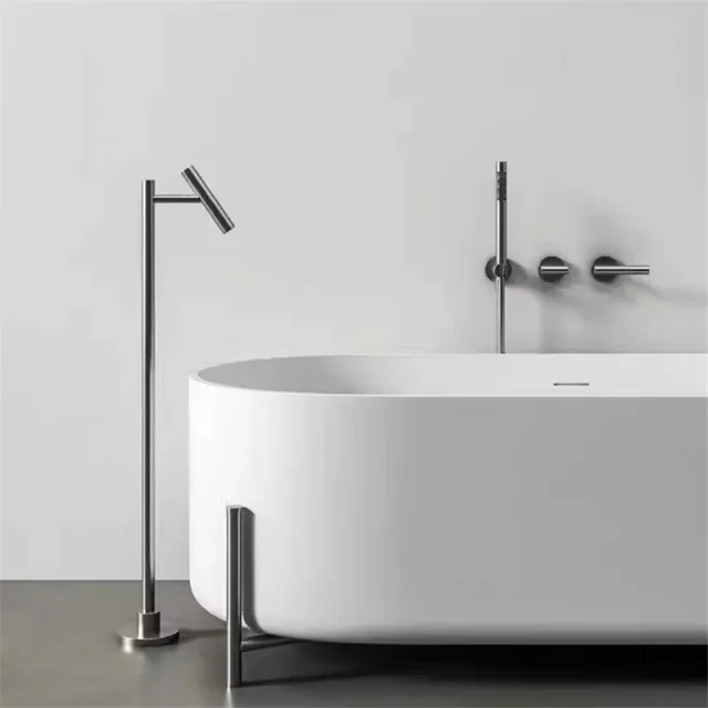 ก๊อกน้ําอ่างอาบน้ํามือถือห้องน้ําก๊อกน้ําขาตั้งก๊อกน้ําติดผนังแยก Body Torneiras Banheira อ่างอาบน้ํา 1