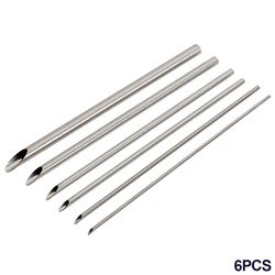 Stainless Steel Hole Puncher and Carving Sculpture Tool Set - 6 Piece Pottery and Clay Mold Making Tools (6Pcs)
