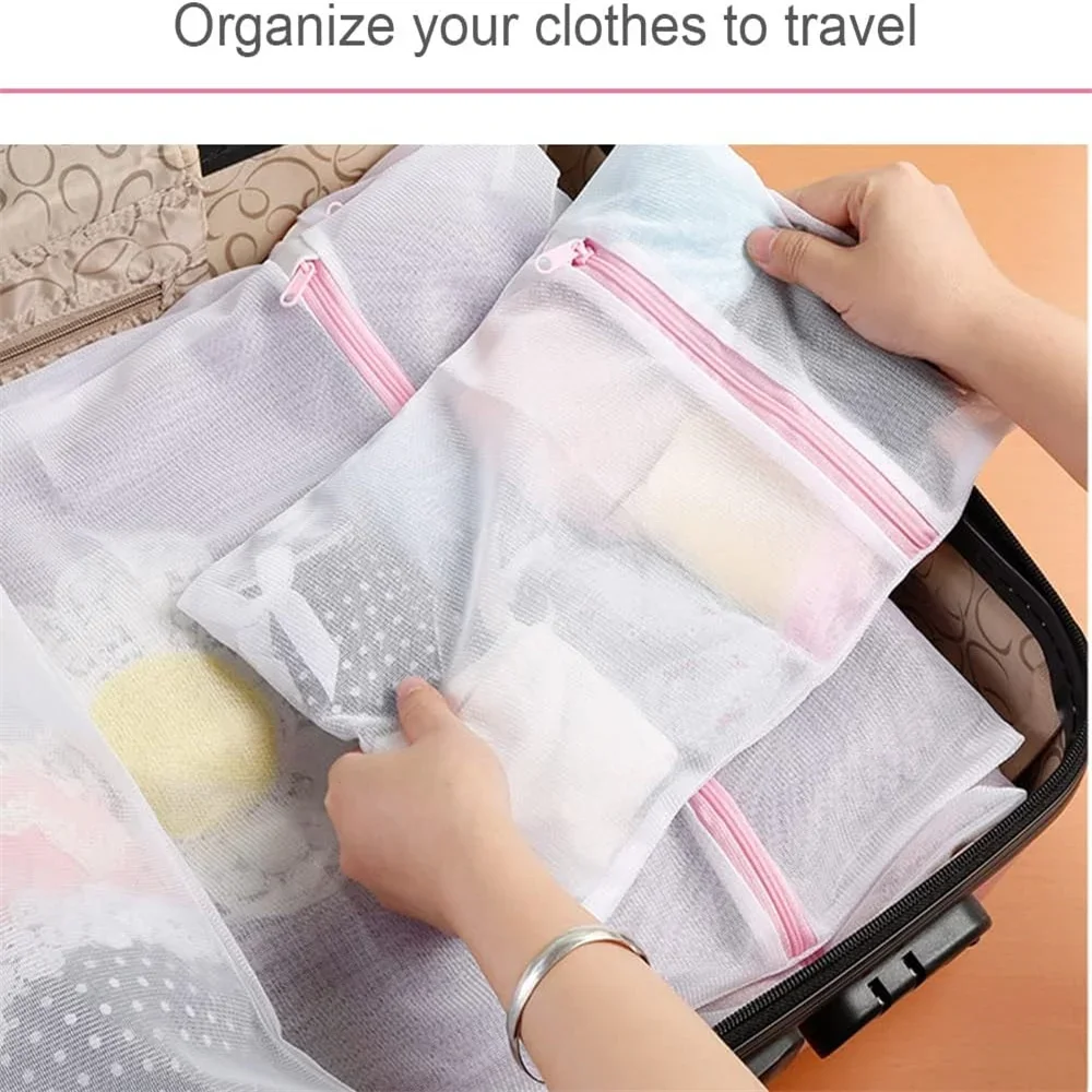 Wash Machine Wash Bags with Zip Closure for Hosiery Blouse Underwear Bra Lingerie Baby Clothes Delicate Wash Laundry Bags 6