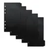 A6 A7 Transparen Pink Black Binder Pockets Binder Folders for Notebook Divider Page Waterproof PVC Leaf Document Filing Bag 6