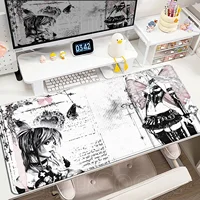 New Misa Amane Light Yagami Desk Mat Death Note Anime Mousepad Computer Gamers Lock Edge Mouse Pad Gaming E-sports Keyboard Pads 2