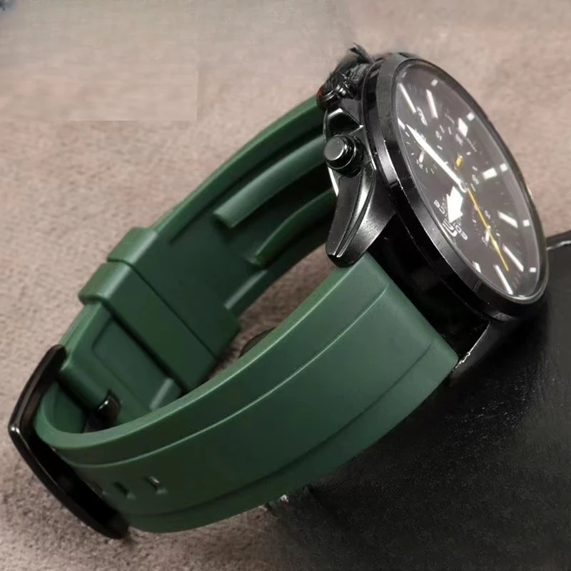 Cinturino Sportivo Da Uomo In Gomma Siliconica A Sgancio Rapido Per Submariner Verde Omega Huawei Gt Seiko Sostituzione 20 22Mm Accessori