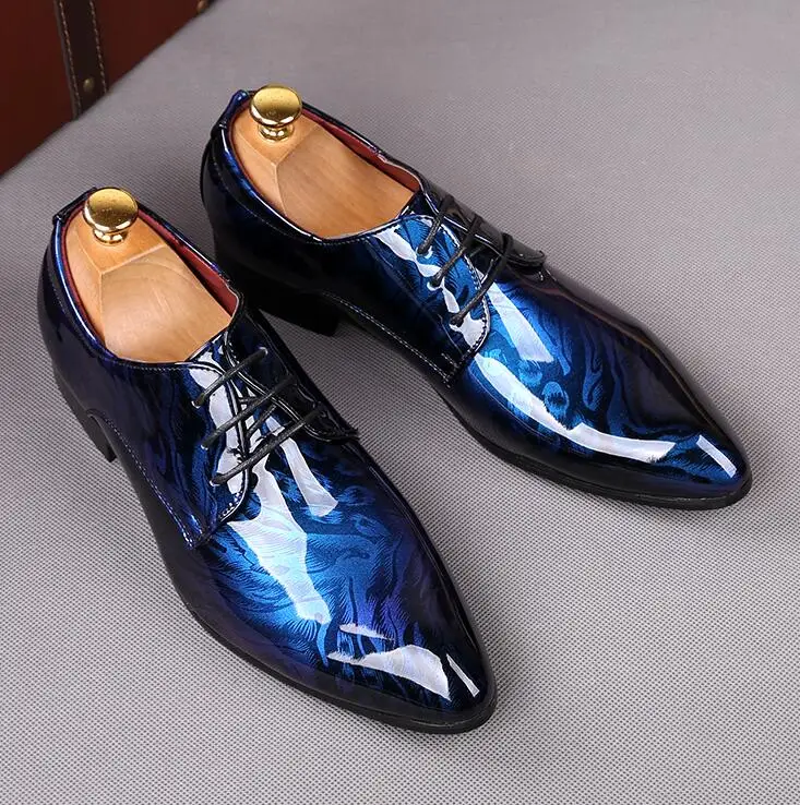 Casual Mens Shoes Glitter Royal Blue 