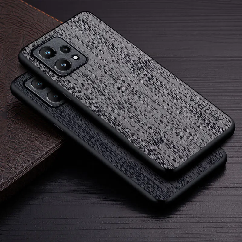 Чехол для Oppo Realme 9 Pro Plus 9i 5G funda бамбуковый деревянный кожаный чехол телефона