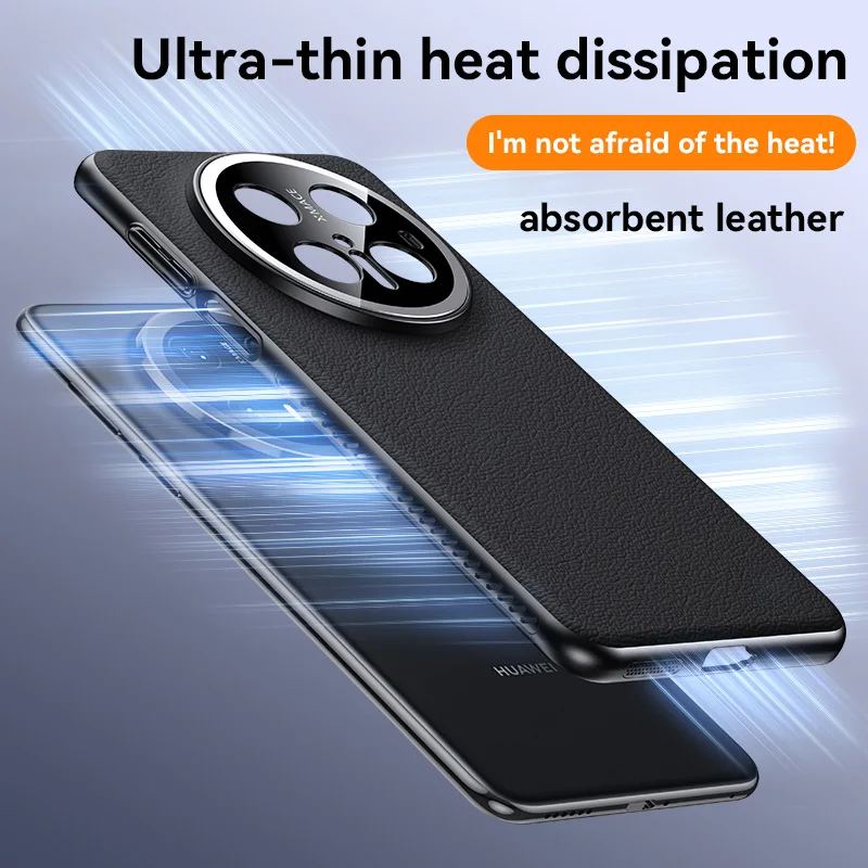 Premium PU Leather Carbon Fiber Shockproof Magnetic Wireless Charging Case