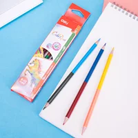 Deli Dual Colored Pencil 6/12 Colors Art Marker Fine Liner Brush Drawing Painting Supply Sketch Painting School Supplies 1