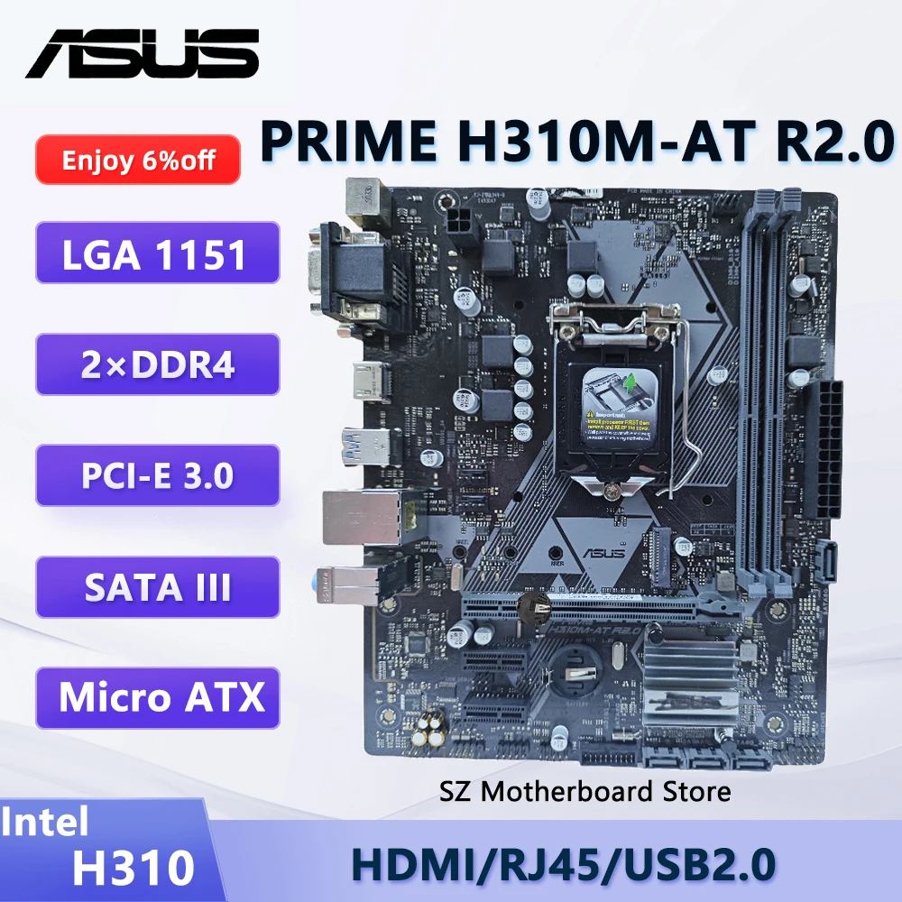 マザーボード Core i7 8700 ASUS PRIME H310M-AT R2.0 Amazon.co.jp: ASUS INTEL H310 搭載 LGA1151 対応 マザーボード PRIME