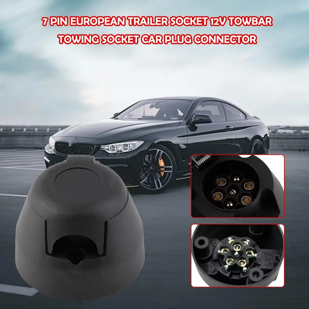 

7 Pin European Trailer Socket 12V Towbar Towing Socket Hot Sale 2024 Connector Plug Car New S3X3