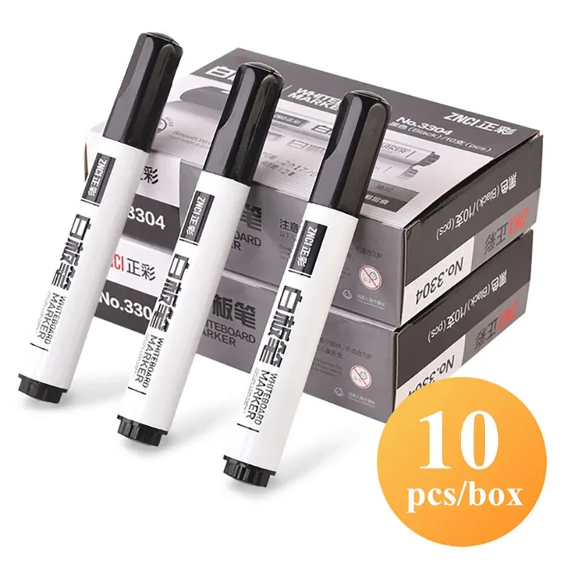 Whiteboard Marker Pens 10 Pens/Box Easy To Wipe Quick Drying Water-based Marker Repetitive Writing Board Erasable white marker pens pen marker marker pens whiteboard pens dry erase markers