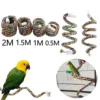 Parrot Rope Hanging Braided Budgie Chew Rope Bird Cage Cockatiel Toy Pet Stand Training Accessories Swing Supplies Parrot Swings 1