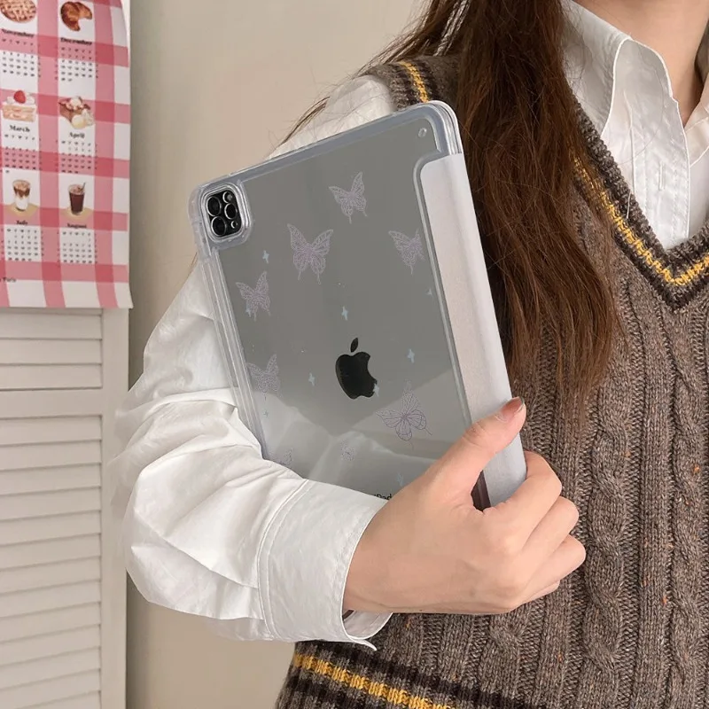 Butterfly Design Smart Case with Pen Holder