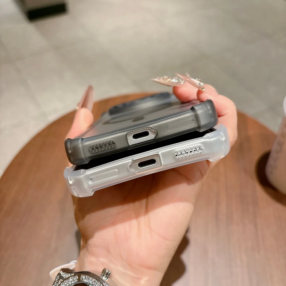 Magnetic Matte Magsafe-Compatible Clear Protective Case