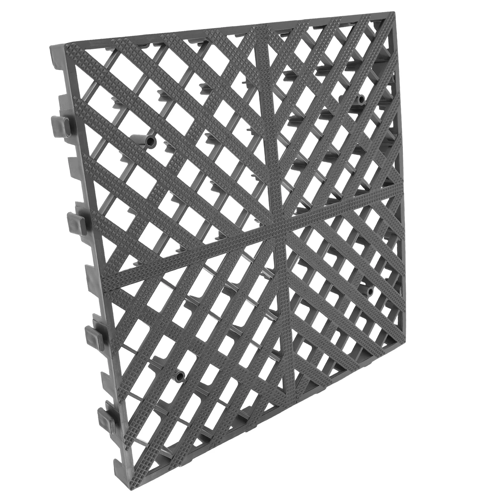 Heavy-Duty Interlocking Car Wash Grid Mat Non-Slip Floor Tile Mats for Car Auto Detailing Shops Effective Drainage