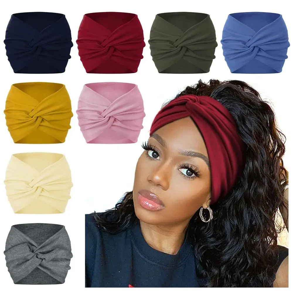 

Women Wide Headbands Extra Large Turban Workout Headband Fashion Yoga Hair Bands Boho Twisted Thick Hair Accessories