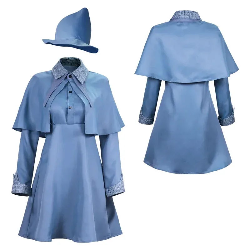Halloween Costumes izard School Witch Fleur Isabelle Delacour Cosplay Costume Magic Women School Uniform Hat Dress Suit