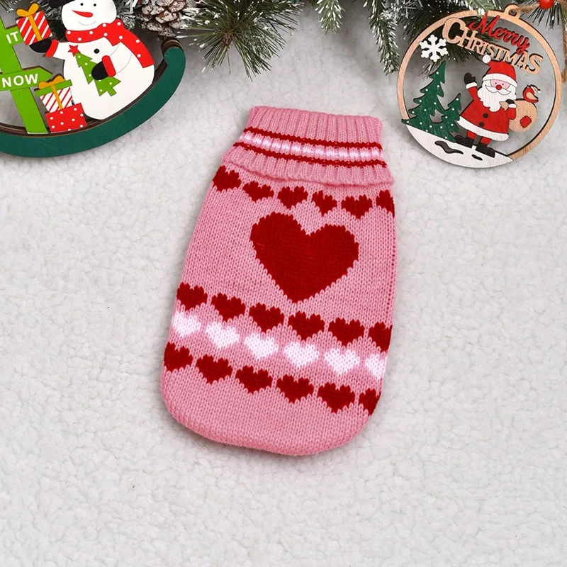 Pet Clothes Dog Sweater Cat Costume Small Dogs Christmas Deer Clothing Coat Halloween Warm Knitted Pet Coat